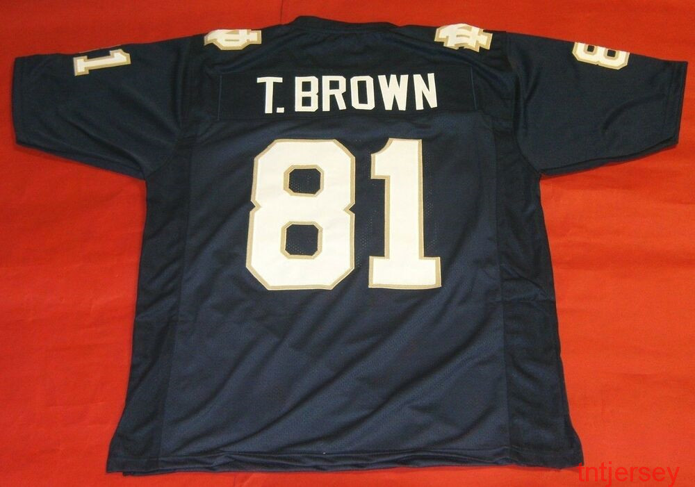 

CHEAP CUSTOM TIM BROWN JERSEY STITCHED ADD ANY NAME NUMBER, Blue