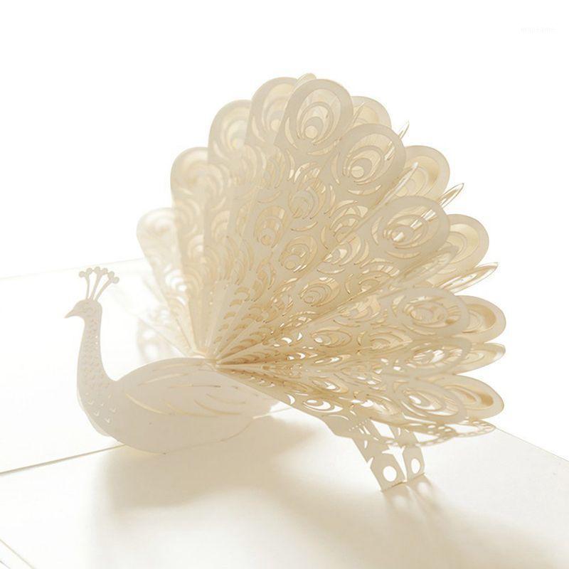 

3D Peacock up Birthday Card for Wife Husband Kids Valentine Day Card Handmade Anniversary Wedding Cards Happy New Year Gradu1