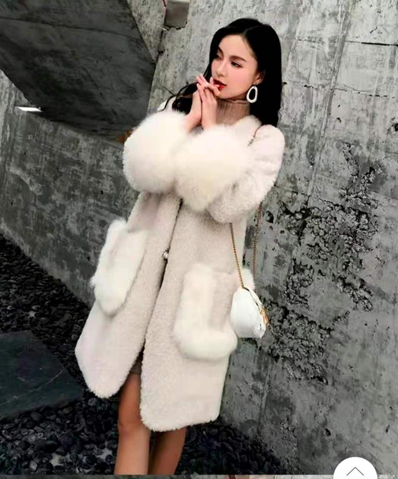 

Fur-like fur is soft, comfortable and warm. Wool-like shears are plush plus size coats. Slim and slim plus size thick fur co, White