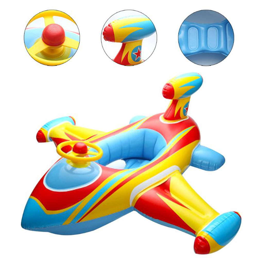ChildrenS Inflatable Airplane Floats For Kids Float Seat Boat Pool Ring