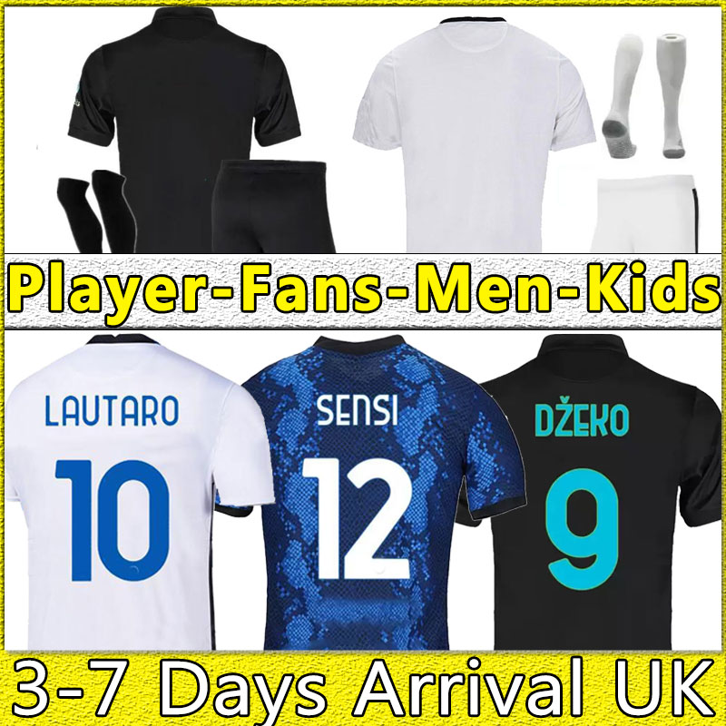 

2022 soccer jersey LUKAKU MiLaN SKRINIAR BROZOVIC player version full set socks BARELLA LAUTARO ERIKSEN ALEXIS 22 football shirt uniforms men kids kit KOLAROV suit, Third
