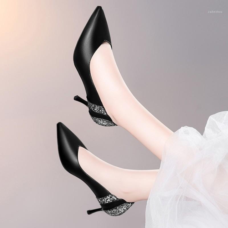 

2020 Sexy Ladies Black Shoes New Women Fashion Pumps High Heels Women Heels Wedding Party Office Shoes Chaussures Femmes Y22-181