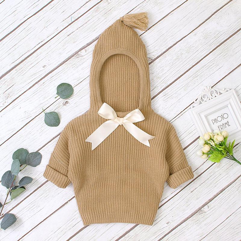 

0-24M Newborn Kid Baby Girl Boy Cute Clothes Winter Kinitted Warm Sweater Long Sleeve Hooded pullover Top Knitwear Outfit