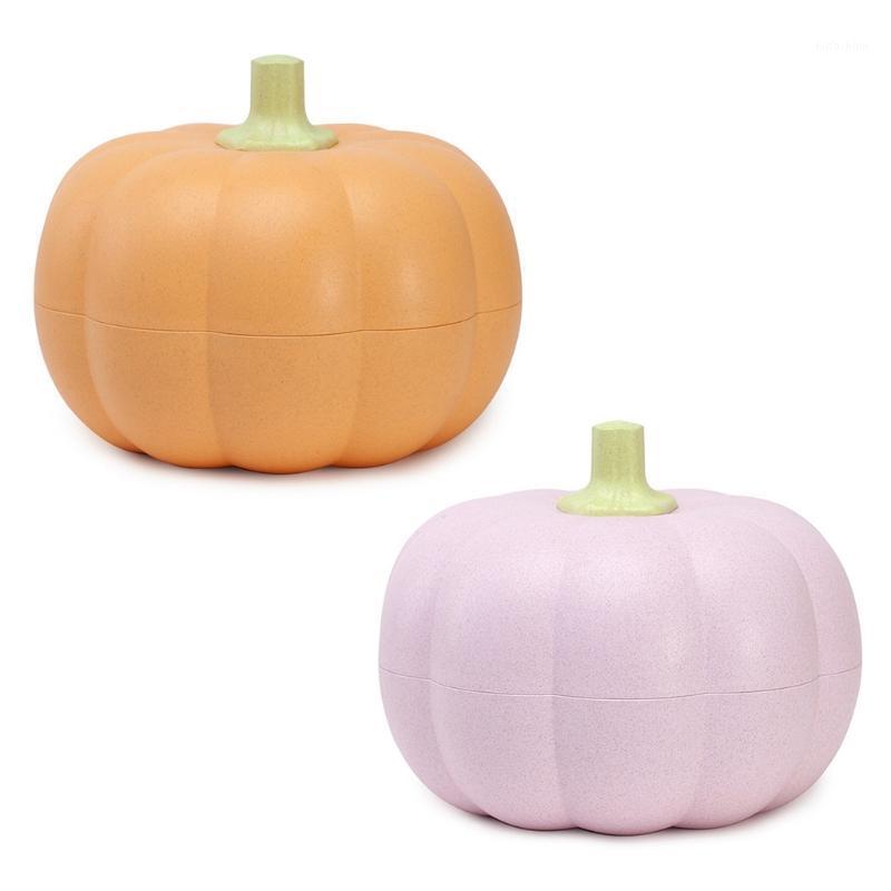 

Creative Pumpkin Shape Snack Tray with Cover Nuts Dry Fruit Plate Bowl Container Candy Storage Box Home Kitchen Supplies1