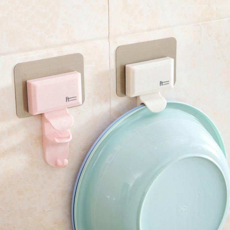 

Wall Hanger For Bathroom Kitchen Bathroom Toilet Strong Hanging Washstand Hooks Wall Mounted Washbasin Rack1