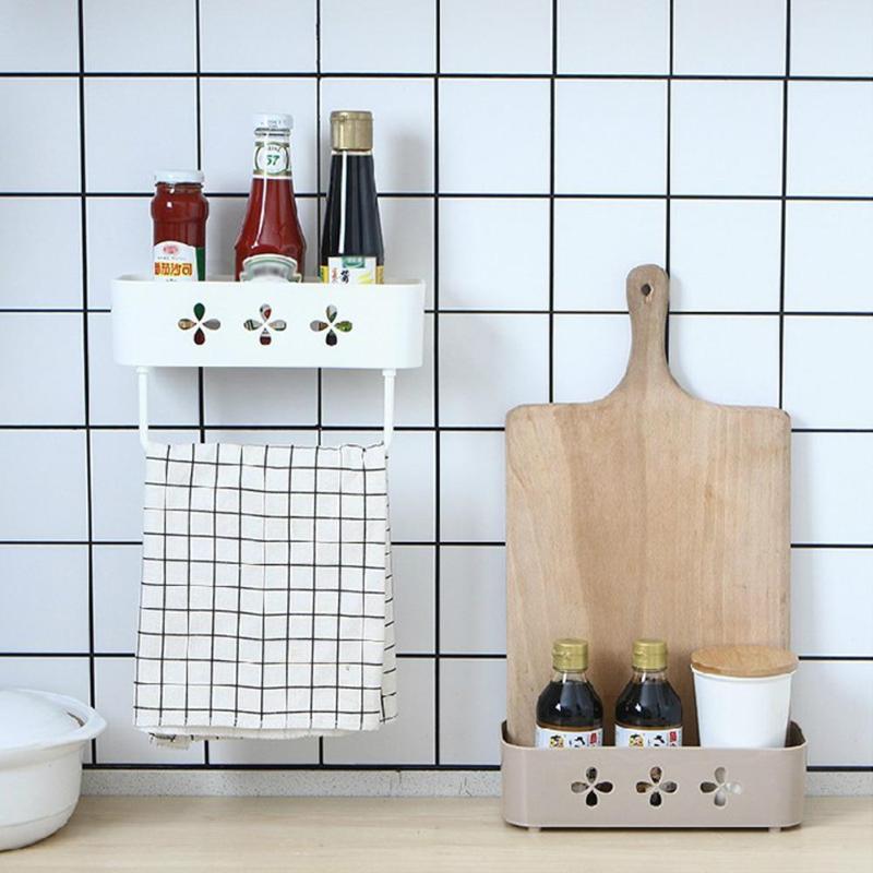 

Bathroom Kitchen Wall Storage Rack Organizer Shelf Basket Towel Shampoo Holder