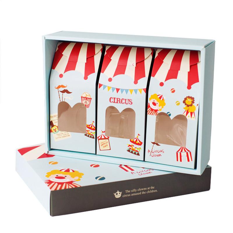 

Omilut Circus Candy Box Circus Happy Birthday Party Kid Handmade Biscuits Package Bag Kids Gift Package Boxes Supplies