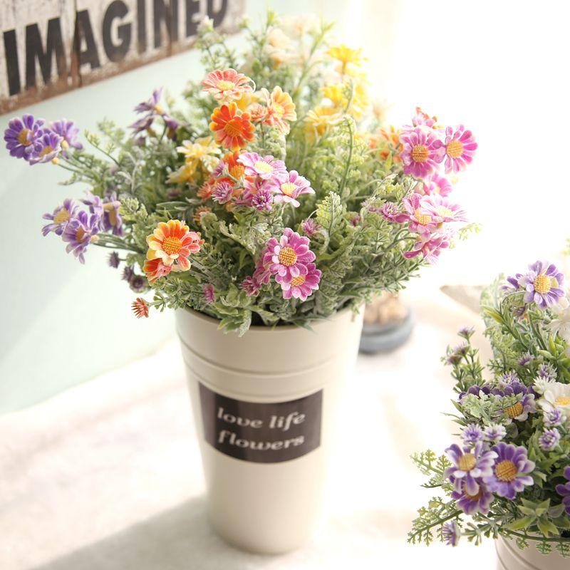 

3Colors Daisy Artificial Flower Wedding Flowers for Home Wedding Decoration Party fake flower, Yellow