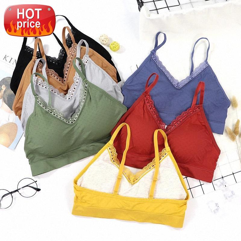 

Sports Tops Women Underwear Solid Ruffles Padded Bra Female Leisure Bras Training Indoor Yoga Sportswear Breathable  #gS7o, White