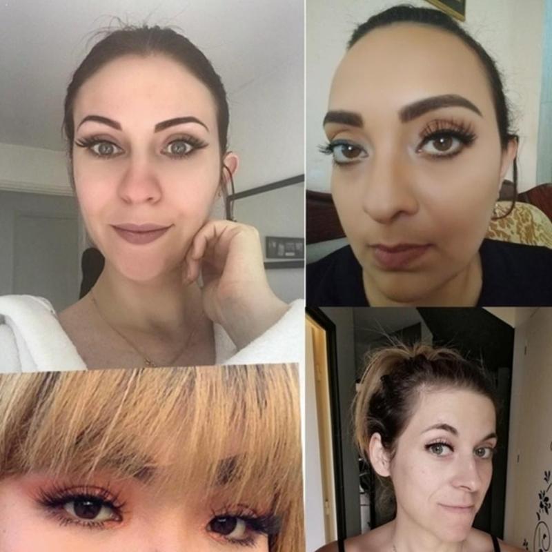 

High Quality Magnet False Eyelashes Set 3d Faux Mink Natural Waterproof No Magnet Eyeliner Eyelashes Liquid Long False T9A1