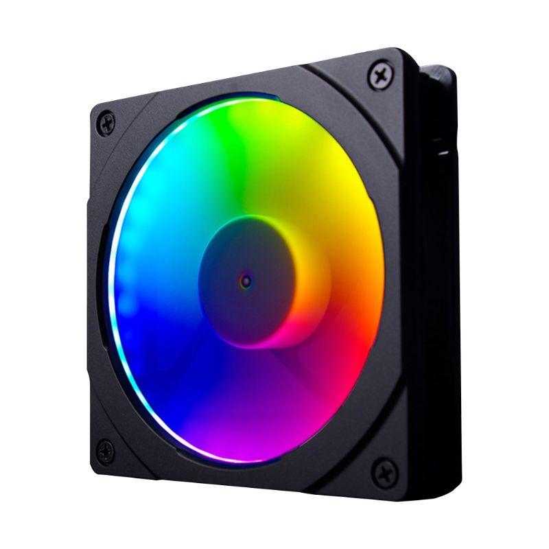 

120mm/140mm RGB Colorful LED Rainbow Color Fan Halos Aperture for 12/14cm Fan Synchronous Motherboard Light Control
