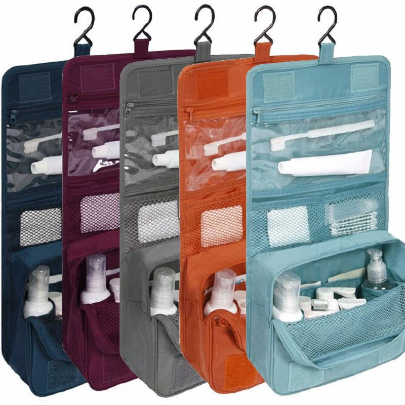 

Travel Cosmetic Makeup Bag Toiletry Case Hanging Pouch Wash Organizer Storage