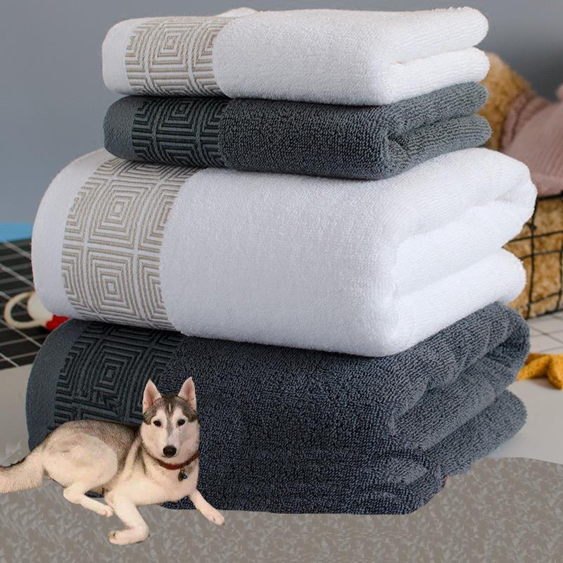 

Cotton Bath Towel 70x140Cm Adult Male ,Female Couples Home Extra-Large 2-Piece Set, Thick , Soft, Absorbent Hotel, White two-piece