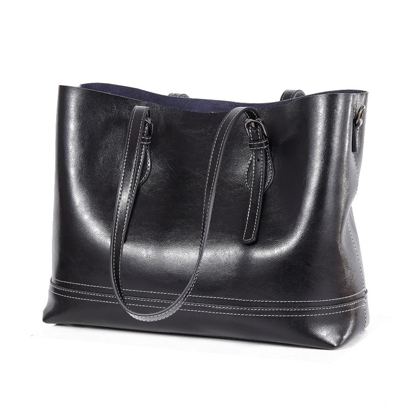 

women shoulder bag big capacity large luxury designer shopping tote bag casual brand daily messenger, Black