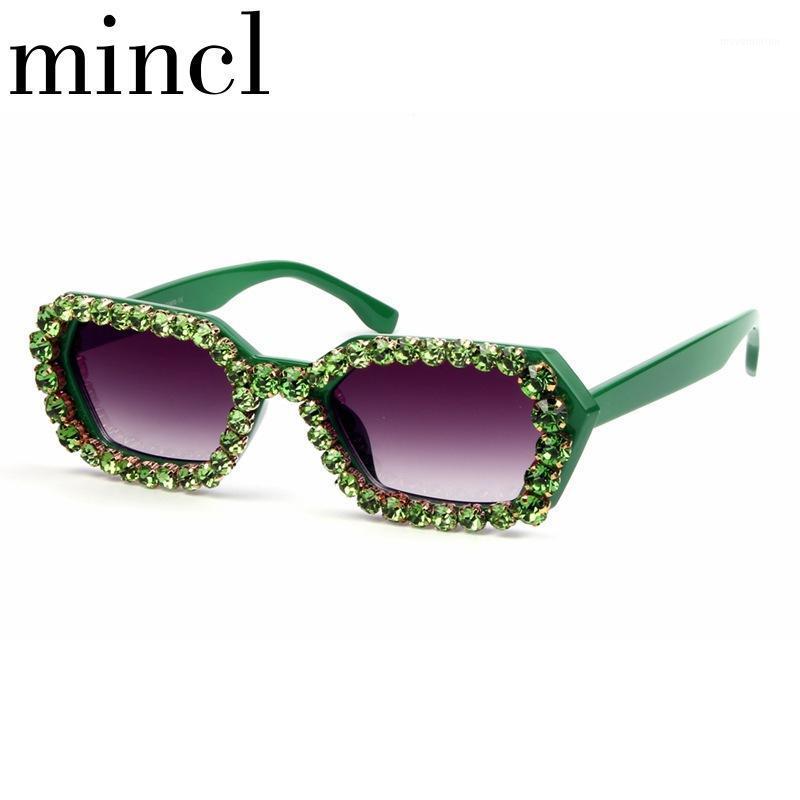 

2020 Small Square Rimless Sunglasses Women Fashion Brand Designer Gradient Luxury UV400 Shades Green Red Diamond Sun Glasses NX1