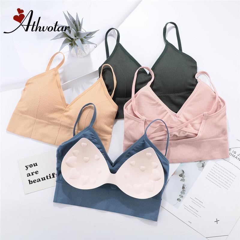 

ATHVOTAR Women Bras Breathable Sports Bra Shockproof Padded Sports Bra Beauty Back Yoga Running Gym Training Workout1, Pink