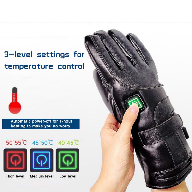 

USB Rechargeable Electric Warm Heated Gloves Battery Powered Heat Gloves Winter Sport Heated Climbing Men Women, Us plug