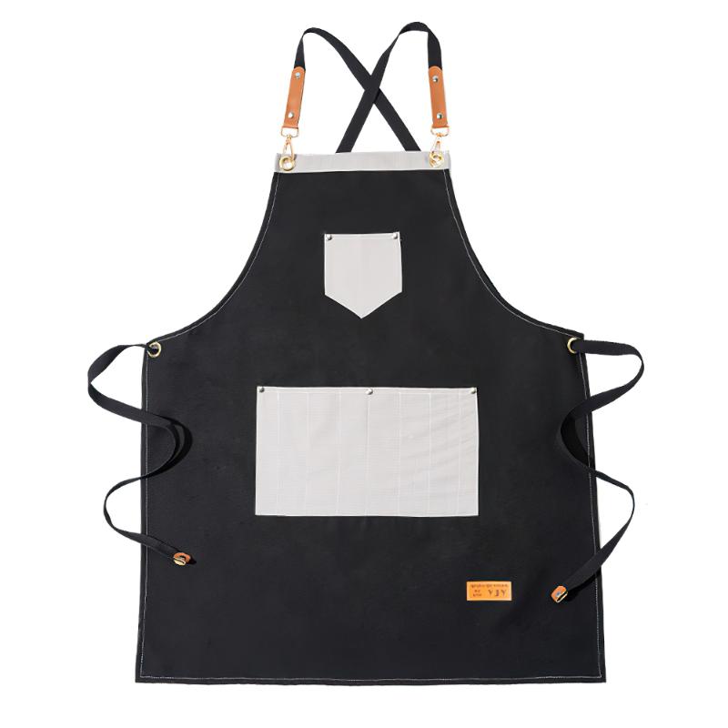

Fashion Cowboy Apron For Chinese Restaurant Barber Floral Artist With Tool Pockets Men And Women Overalls Multi-pocket