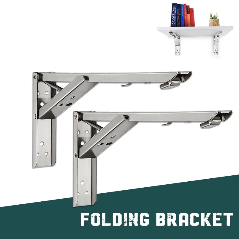 

Folding Shelf Table Folding Bracket,Thickened Wall Mounted Bench Bearing Shelf Space Saving DIY Heavy Duty Foldable Support Rack