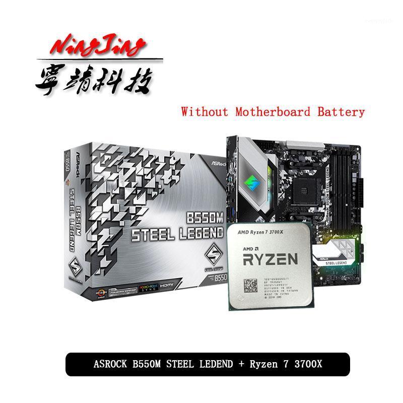 

AMD Ryzen 7 3700X R7 3700X CPU + ASROCK B550M STEEL LEGEND Motherboard Suit Socket AM4 All new but without cooler1