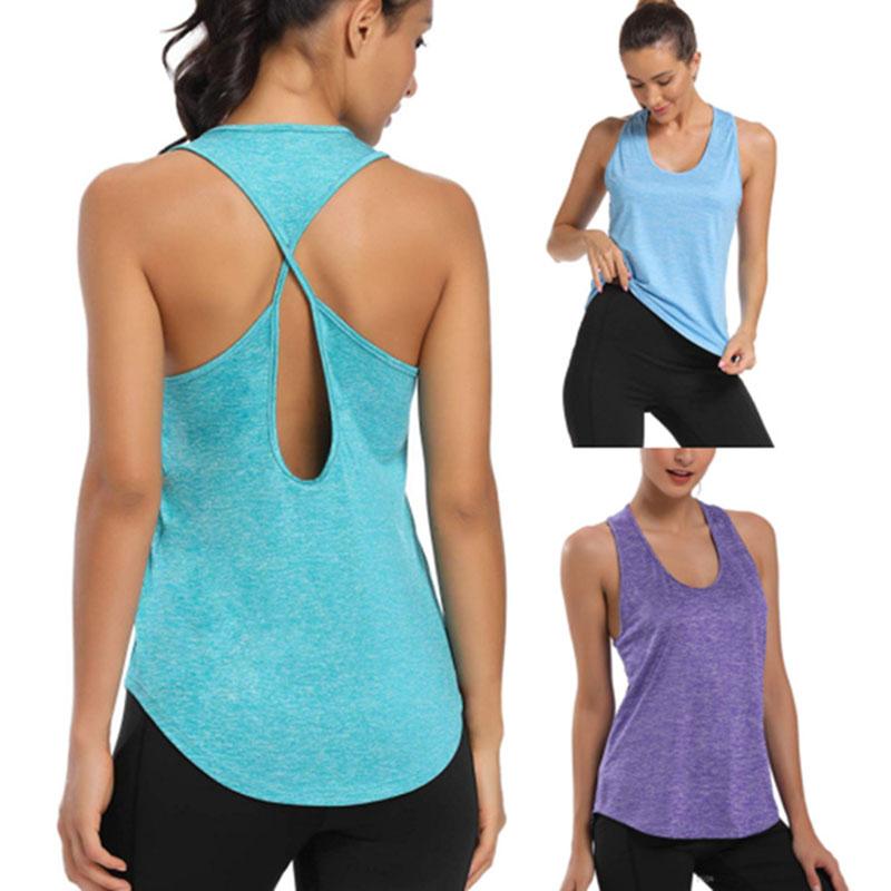 

New Fitness Women Yoga Top yoga vest Breathable Gym Workout Tank Top Sexy Backless Sport T Shirt Women Running Shirt Sport