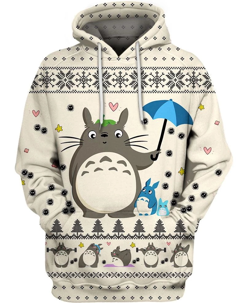 

PLstar Cosmos totoro and friends 3D All Over Printed Shirts 3D Print Hoodie/Sweatshirt/Zipper Man Women Merry Christmas hoodies C1116, Sweatshits