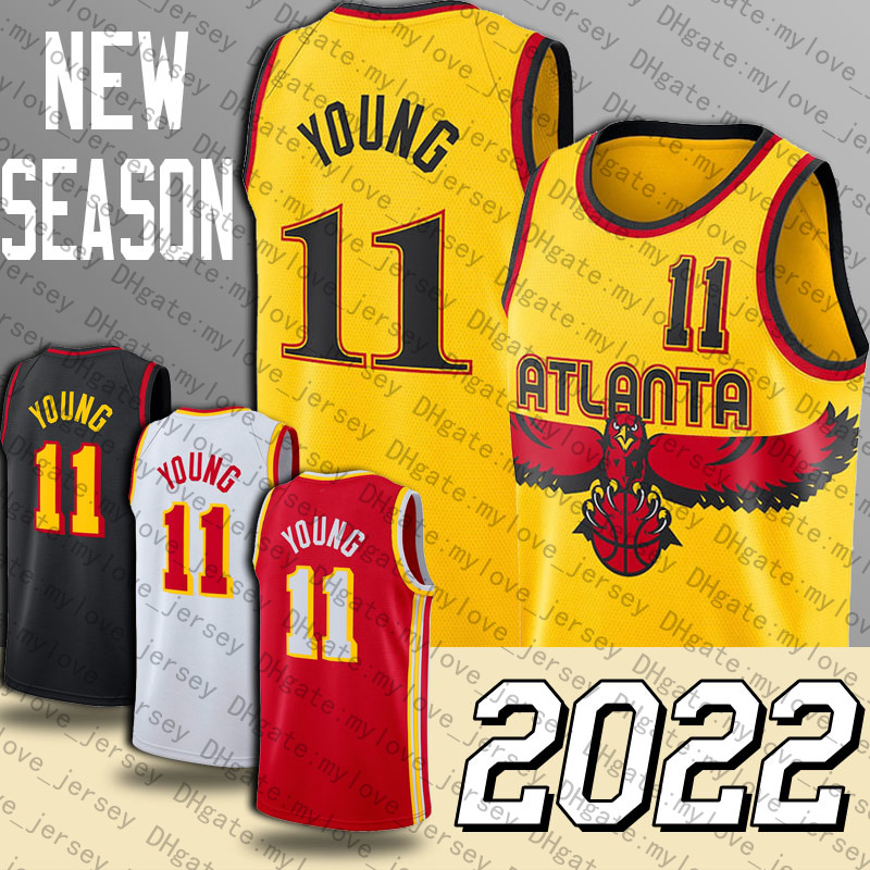 

Trae 11 Young Basketball Jersey Dr. King Thorwback Spud 4 Webb Jerseys Atlanta''Hawks''Jersey City''Edition''2022