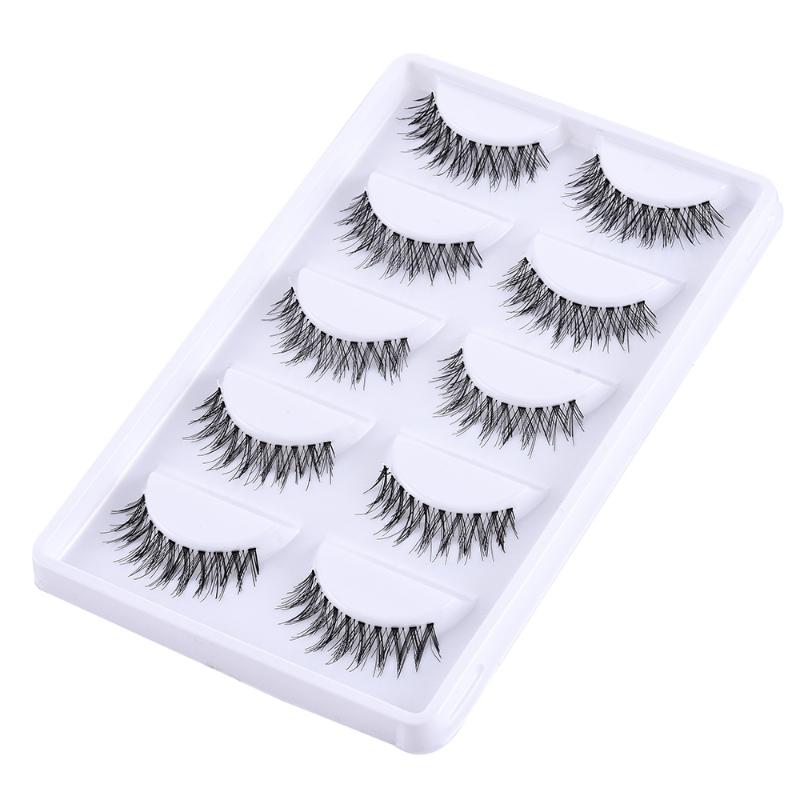 

5 Pairs Natural Wispy Volume Fake Lashes Extension False Eyelashes Handmade Cruelty-free Eyelash Natural Long MakeUp Eye Lashes