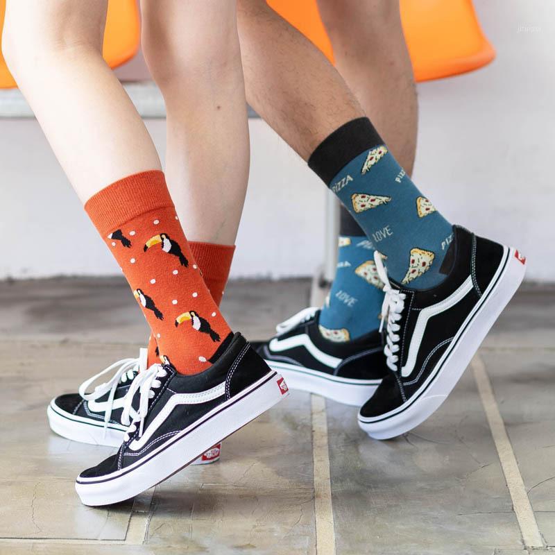 

Men's Socks Couples Outdoor Skateboard Sox Autumn/Winter Creative Abstract Art Harajuku Hip Hop Streets Tide Sock Colorful Happy Funny Socks, Random delivery