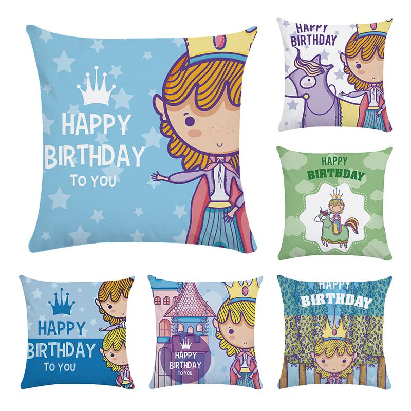 

Letter Happy Birthday to you Happy Valentine's Day Throw Pillow Cover Sweet Square Newest Almofada Cushion Cover 45cm*45cm CR149, Cr14905