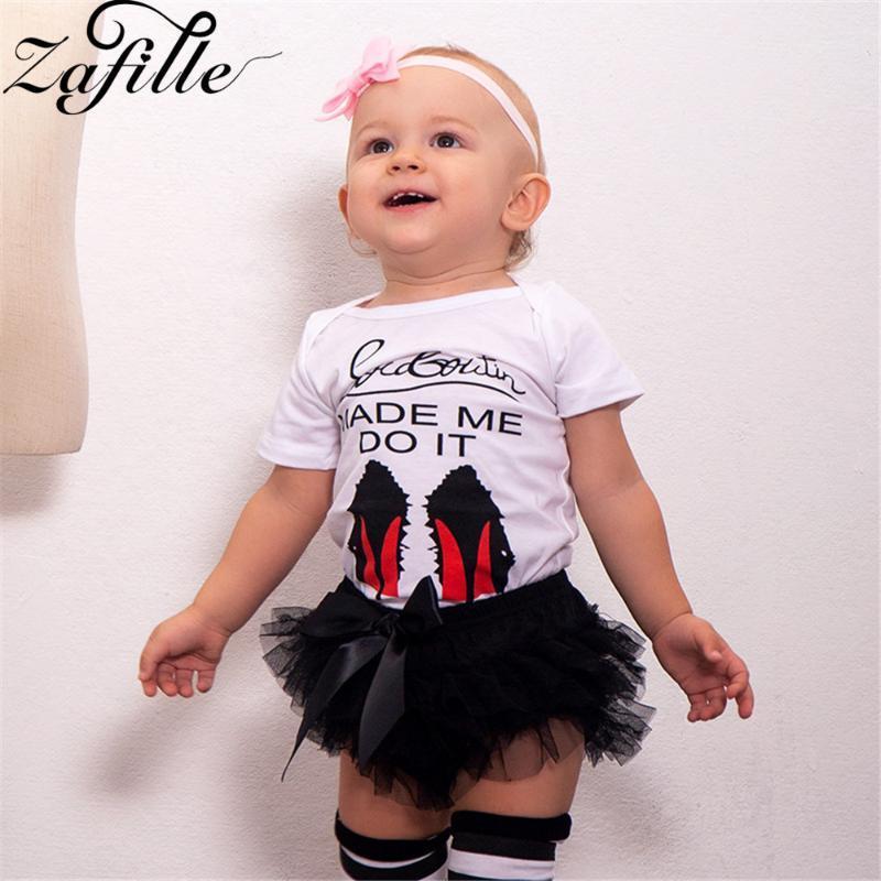 

ZAFILLE 2Pcs Romper+Skirt Outfits Printed Kids Clothes Toddler Baby Newborn Infant Baby Girl Clothes Short Sleeve Girls Suits1