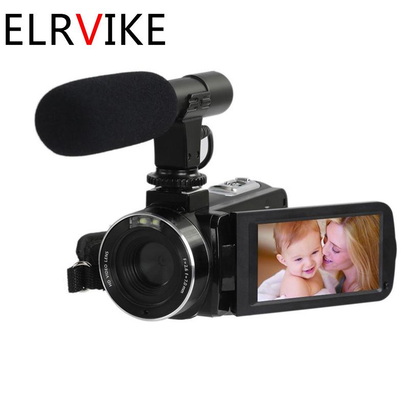 

ELRVIKE FHD-DV4K New Digital Camera High Definition Touch Screen Sport DV Camera With Headset