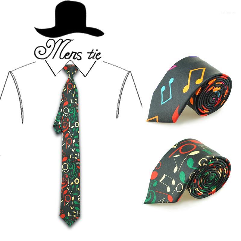 

Men'S Tie Music Notes Black Necktie Woven Classic Party Wedding Gift Shirts Cravat Musical Gravatas Fashion Colorful 2020 New1