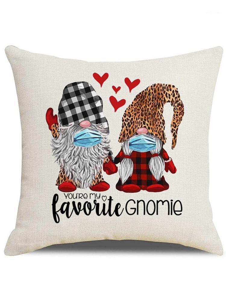 

I Love You Words Cushion Cover Valentine's Day Linen Pillow Cover for Home Sofa Decorative Mr & Mrs Pillowcase1, H03