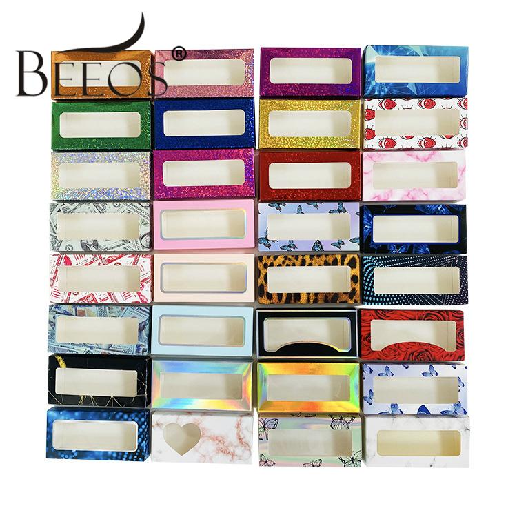 

Mink Lashes Natural Mink Eyelashes Wholesale False Eyelashes Paper False Eyelash Packaging Box Lash Boxes Packaging Custom Logo