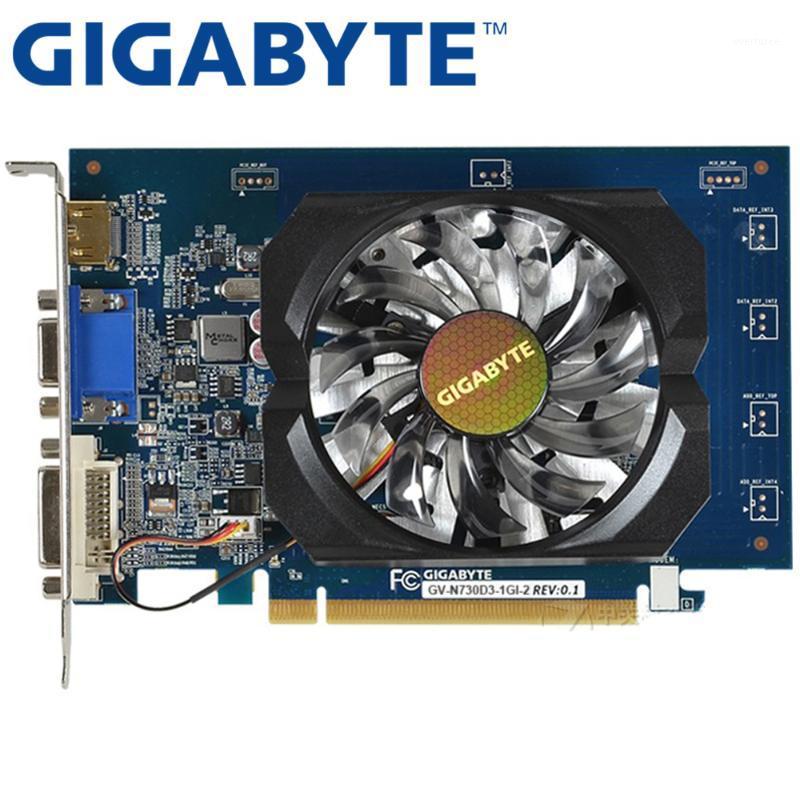 

GIGABYTE Video Card Original GT730 1GB SDDR3 Graphics Cards for nVIDIA Geforce GPU games Used Cards Dvi VGA GT630 7101