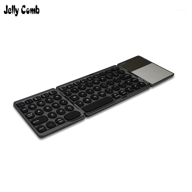 

Jelly Comb Bluetooth 3.0 Folding Keyboard Round Key Cap Three Fold Keyboard Portable Wireless With Touchpad1