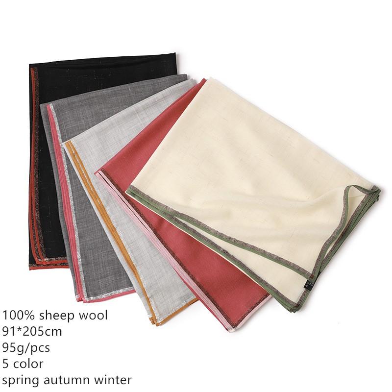 

Naizaiga 100% SHEEP WOOL Ladies silver silk thin sheep wool scarf shawl women warm scarf ,SN414