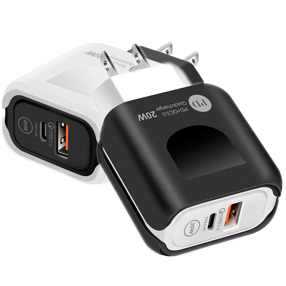 

Fast Adaptive Quick Charger Eu US Ac Home Travel 4.1A Type c PD QC3.0 Wall Charger For Iphone samsung tablet pc android phone