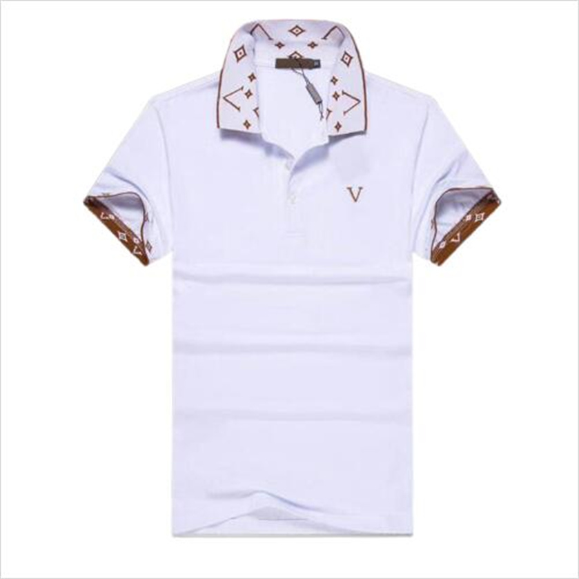 

2022 Luxurys Designers Men Dress t shirt man polo Fashion Embroidery Letter Pattern Print Breathable Casual Tops Women Short Sleeve High Quality M-XXXL 90186#, White