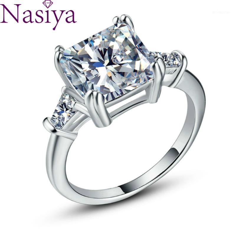 

Zircon Engagement Ring Female Square Geometry Zircon Romantic Wedding Rings for Women Anniversary Party Gift1