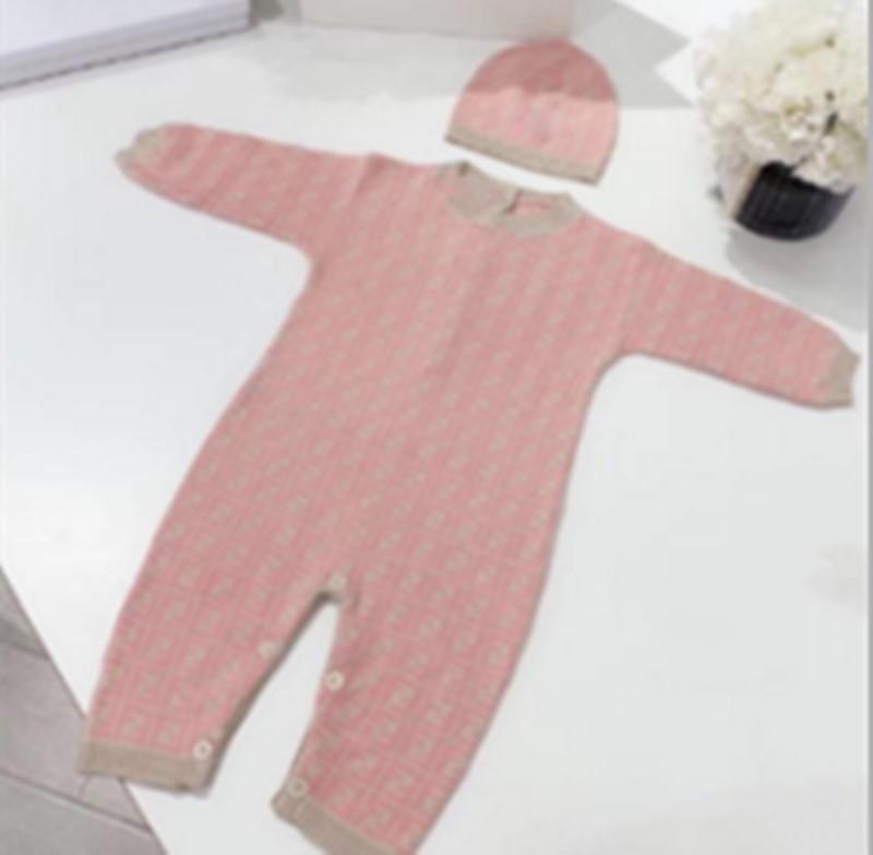 

Kids Blanket New Autumn and Winter New Children's Clothing FF Letters Full Print Unisex Baby Romper Baby Jumpsuit with Hat, Blue