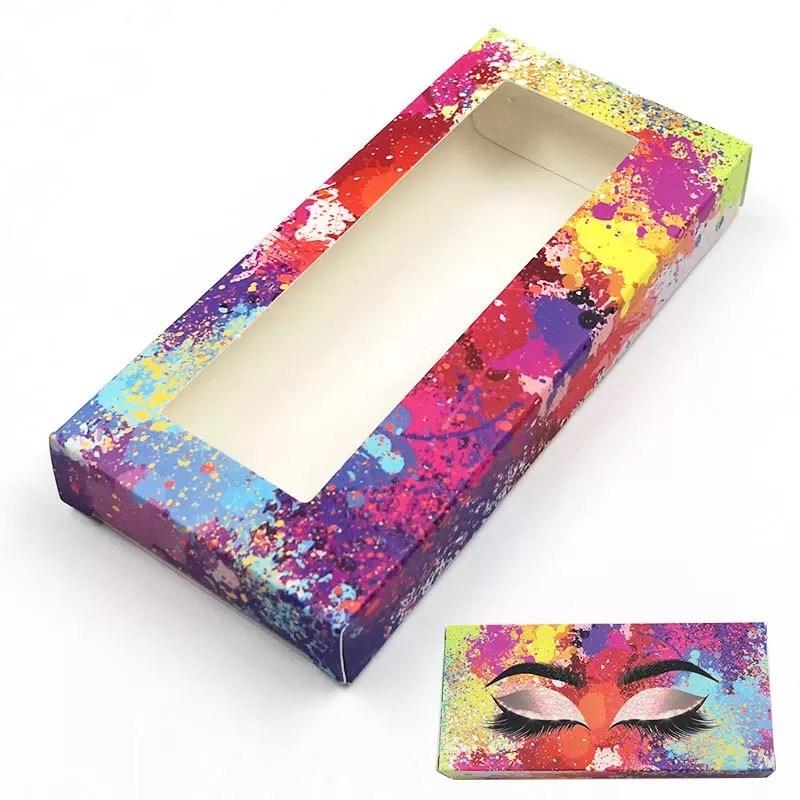

New Eyelash Packaging Box Bulk Wholesale 25mm 3D Mink Lashes Boxes Packaging Makeup Set Eyelashes Case Pack eyelash package