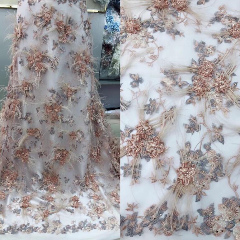 

embroiderd lace fabric Jolin-58.9807 with sequins beautiful Nigerian sequins lace fabric for party dress1