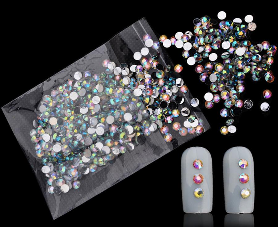 

500packs 4mm 1000pcs/bag New Transparent Decorative Diamond Resin Round Fashion Popular gril Nail DIY