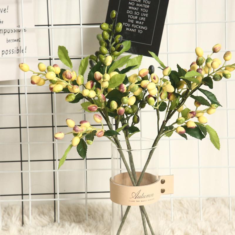 

Fake Olive Fruit Bean Branch Flower For Birthday Artificial Plant Berry Flowers Bouquet For Wedding Home Room Decor Flower Plant1, 02