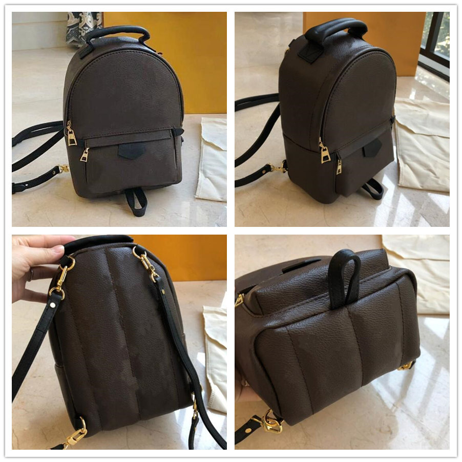 

Womens Mini PALM SPRING CrossBody Backpacks Leather Trim Strap Satchel Shoulder Bag Purse Printing Cross Body M44873