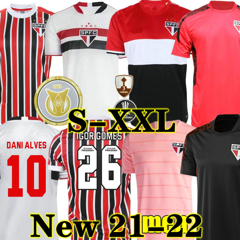 

DANI ALVES PATO 20 21 22 Sao Paulo Soccer Jersey third away black red 2021 2022 Hernanes Club Home white football shirt J. Rojas Luan Gabriel, Training