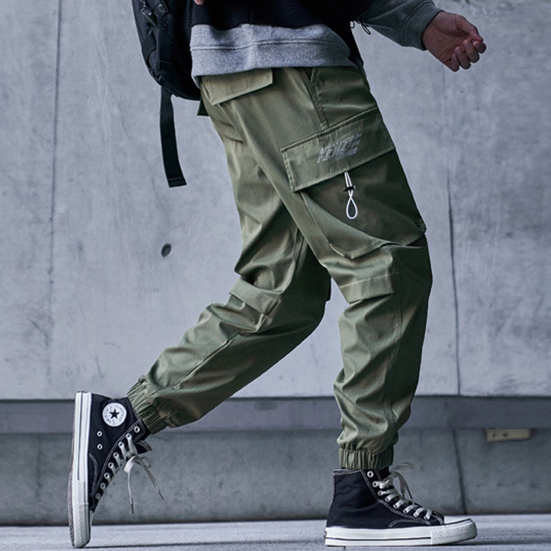 

Arrival 2020 New Sells Hot God Heavy Army Winter Cargo Pants Men Full Length Down Elastic Waist Pockets 2n9s, Army green.
