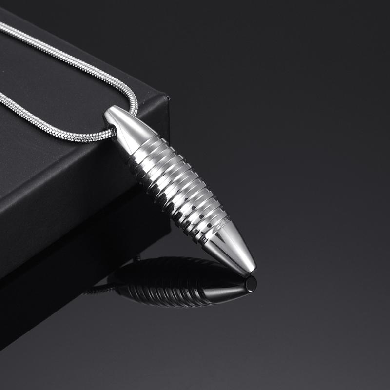 

IJD2348 316L Stainless Steel Cylinder/Perfume Bottle Urn Necklace for Ashes Cremation Keepsake Pendant
